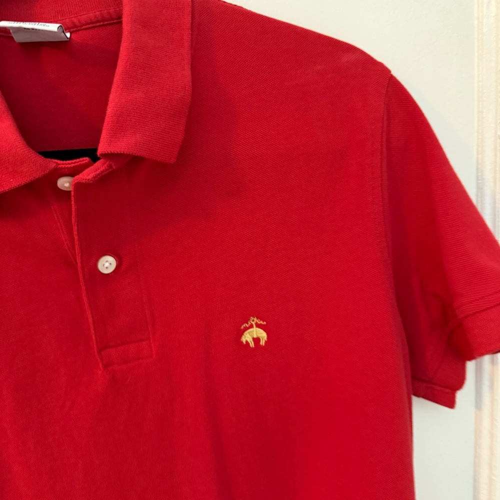 Brooks Brothers men's red slim fit performance pique polo shirt - Picture 5 of 6